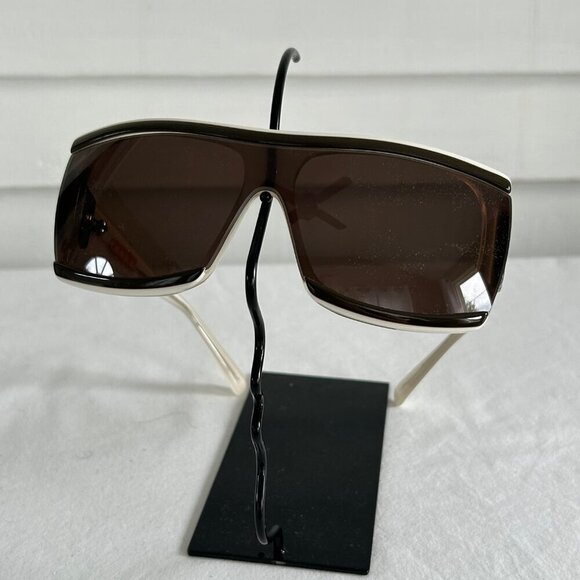 Marni‎ Shield Sunglasses Wraparound Brown Oversized Avant Garde Unisex main image 7